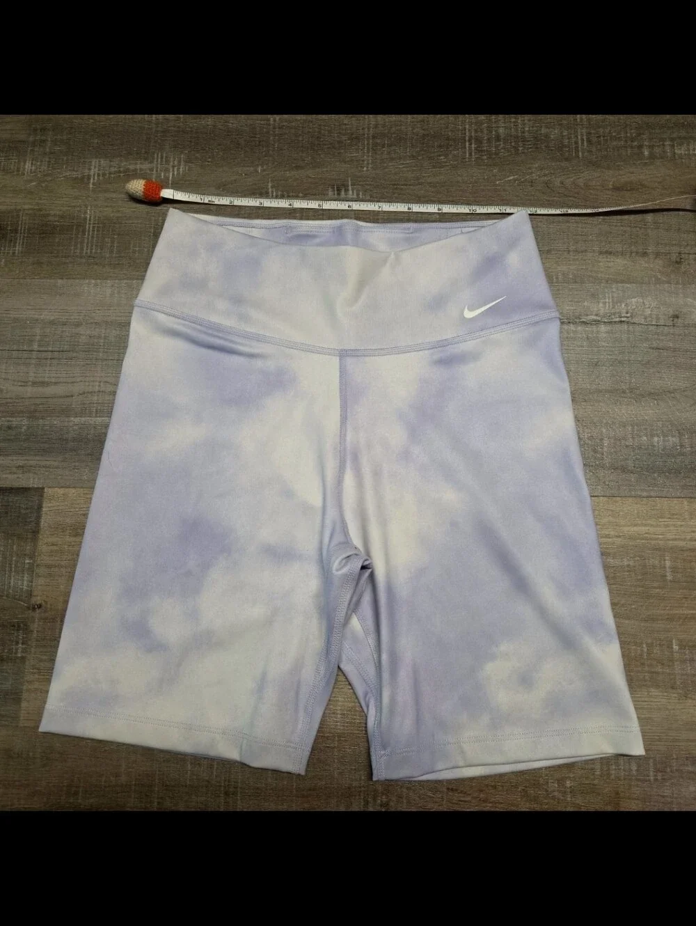 Nike Dri-FIT Tie Dye Biker Shorts Women's Small Purple High Rise Gym Yoga Run